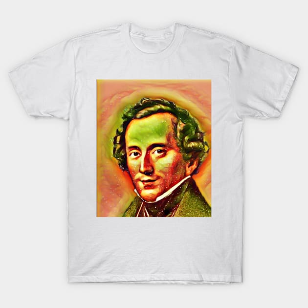 Felix Mendelssohn Snow Portrait | Felix Mendelssohn Artwork 15 T-Shirt by JustLit